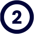 circle icon showing the number 2