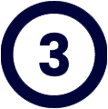 circle icon showing the number 3